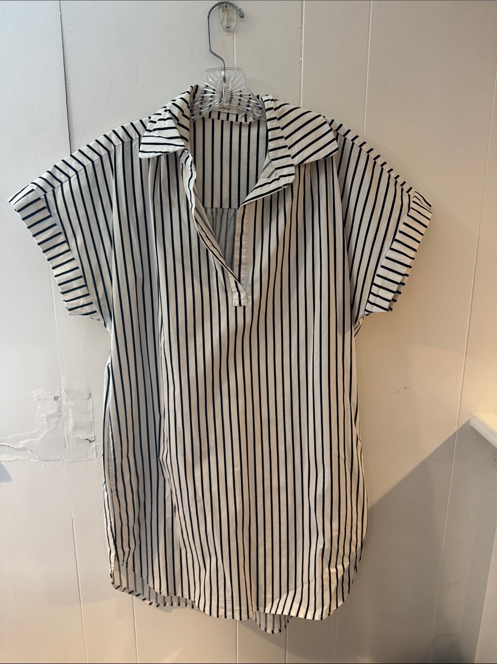 Soprano Black And White Striped Mini Dress